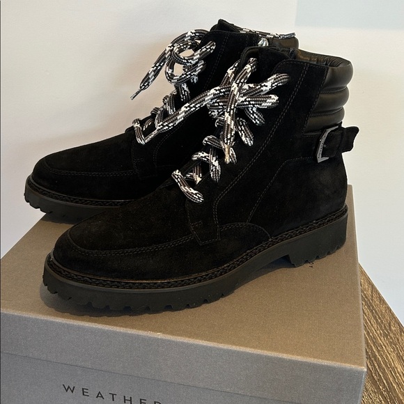NEW Aquatalia Mayra Weatherproof Suede Leather Lace-Up & Zip Boot - Picture 5 of 16